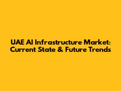 UAE AI Infrastructure Market: Current State & Future Trends