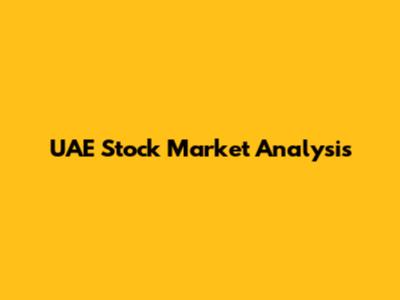UAE Stock Market Analysis
