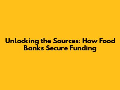 Unlocking the Sources: How Food Banks Secure Funding