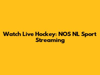 Watch Live Hockey: NOS NL Sport Streaming
