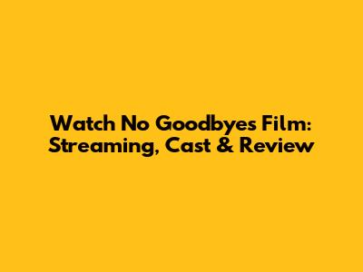 Watch No Goodbyes Film: Streaming, Cast & Review