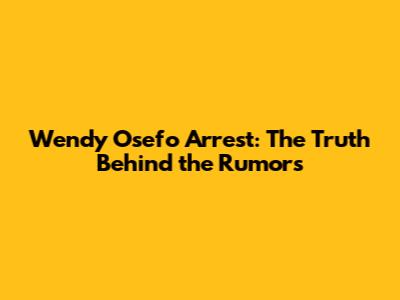 Wendy Osefo Arrest: The Truth Behind the Rumors