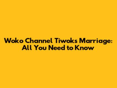 Woko Channel Tiwok's Marriage: All You Need to Know