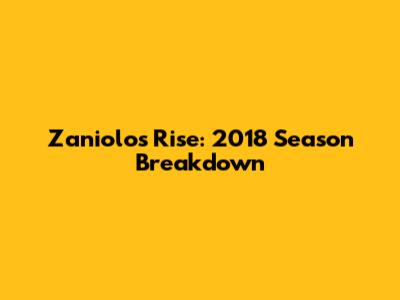 Zaniolo's Rise: 2018 Season Breakdown