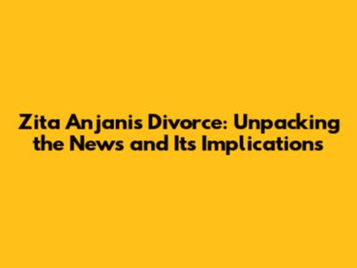 Zita Anjani's Divorce: Unpacking the News and Its Implications