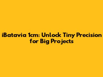 iBatavia 1cm: Unlock Tiny Precision for Big Projects