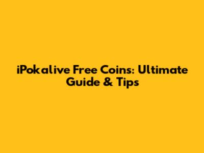 iPokalive Free Coins: Ultimate Guide & Tips