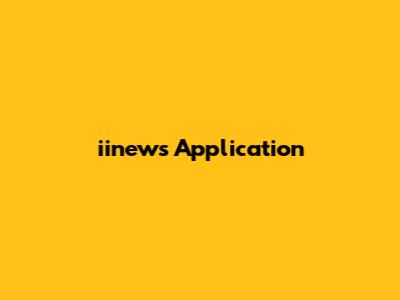 iinews Application